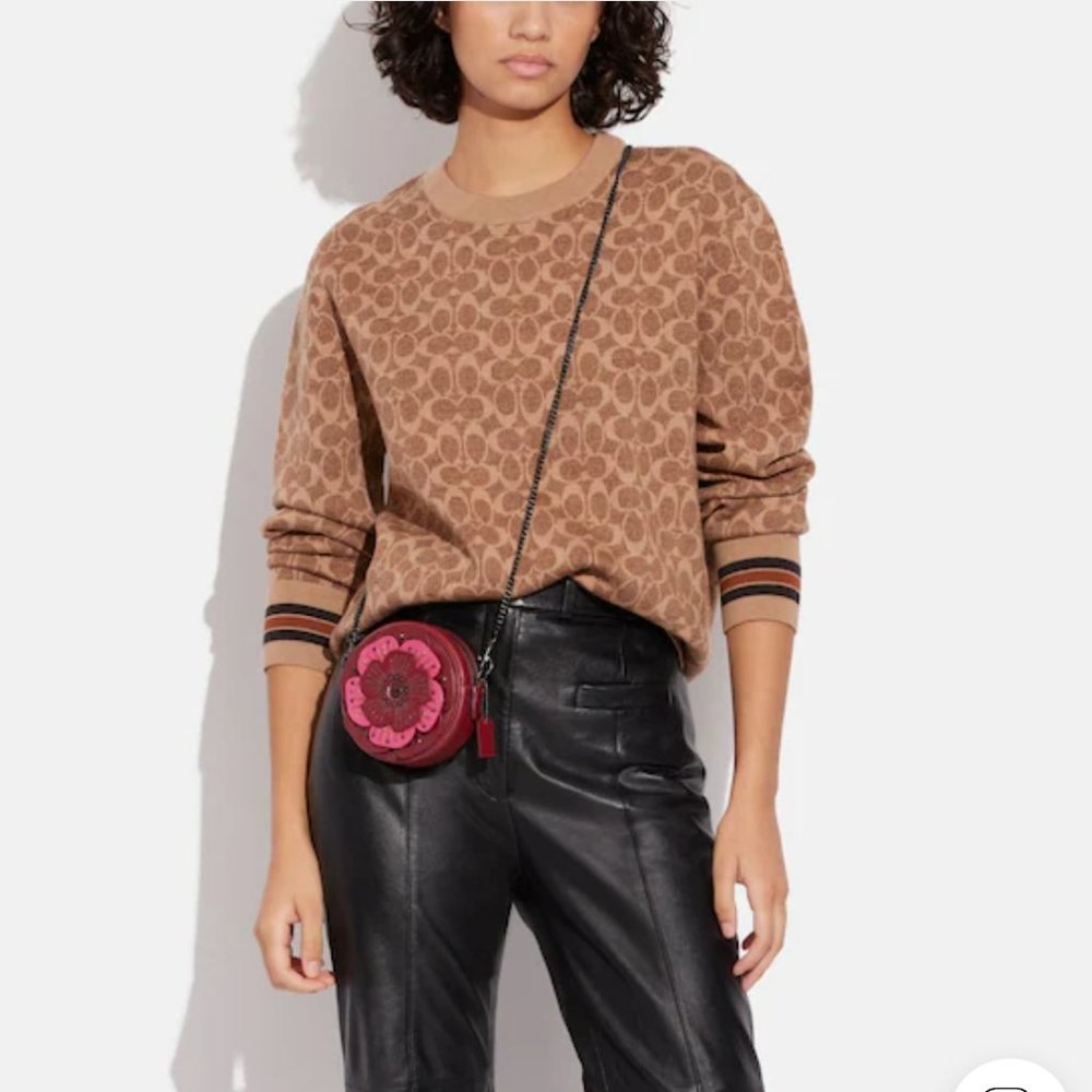 Coach Tea Rose Crossbody, Cherry.